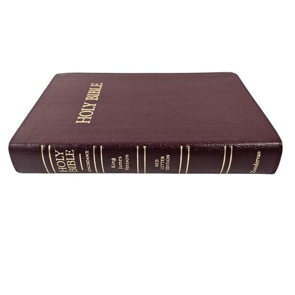 Zondervan Classic Reference Bible King James Version KJV Burgundy Leather Boxed - Picture 8 of 12